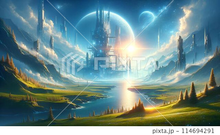 幻想的な世界のイラスト素材 [114694291] - PIXTA