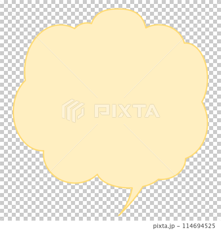 黃色雲狀氣泡 114694525