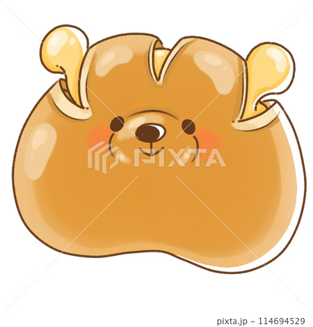クリームパンくまちゃんのイラスト素材 [114694529] - PIXTA