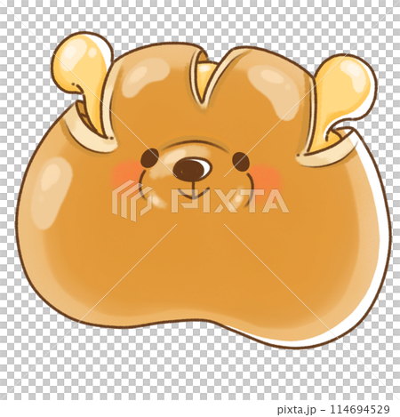 クリームパンくまちゃんのイラスト素材 [114694529] - PIXTA