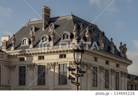 Exterior architecture of Institute de France in Paris. the most famous of which is the Academy francaise. Exterior architecture of Institute de France in Paris. the most famous of which is the Academy francaise. 114695228