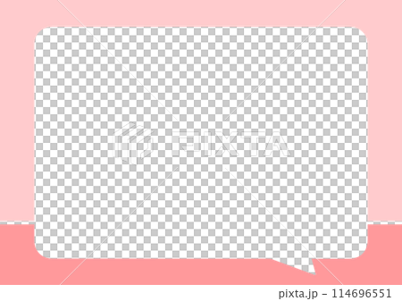 Simple speech bubble Red Square 114696551