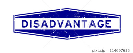 Grunge blue disadvantage word hexagon rubber seal stamp on white background Grunge blue disadvantage word hexagon rubber seal stamp on white background 114697636