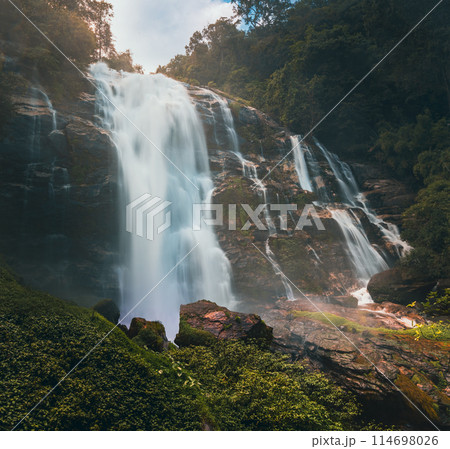 Wachirathan Waterfall in Chiang Mai, Thailand. Wachirathan Waterfall in Chiang Mai, Thailand. 114698026