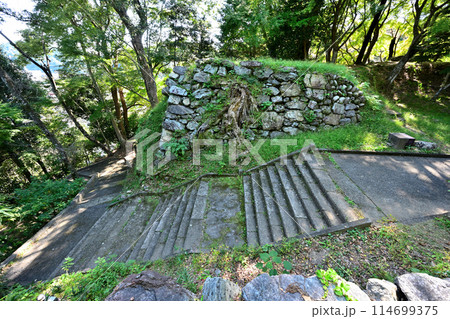 浜松市　遠江「二俣城」の石垣と曲輪 114699375