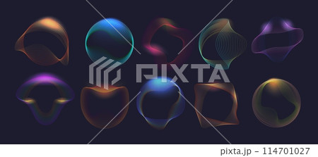 Glowing neon color circles Glowing neon color circles 114701027