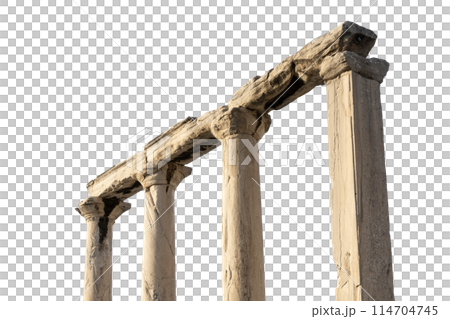 Old greek columns 114704745
