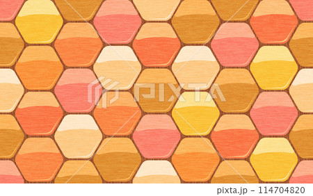 Seamless geometric pattern with honey. Sweet seamless pattern with honey. Abstract texture like honey. 114704820