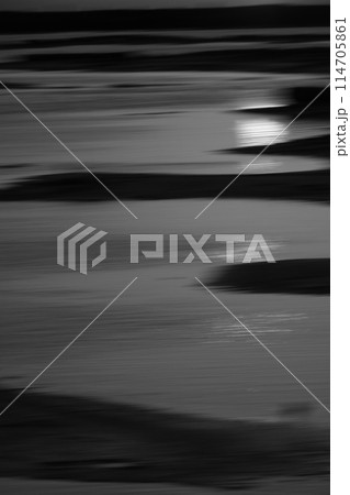 Abstract seascape in black and white with blurred motion Abstract seascape in black and white with blurred motion 114705861