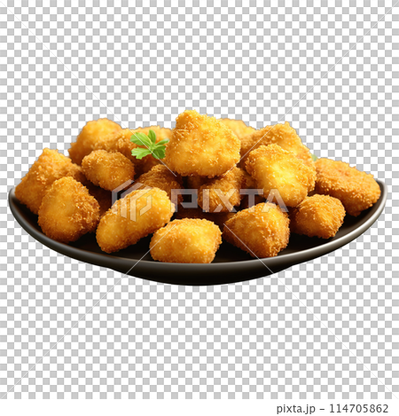 Chicken gizzard golden fried nuggets honey mustard dipping Food and Culinary concept Chicken gizzard golden fried nuggets honey mustard dipping Food and Culinary concept 114705862