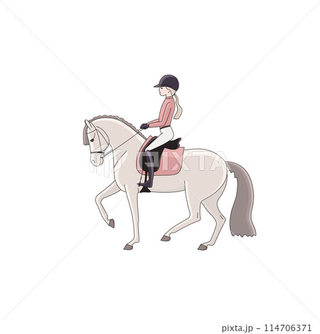A little girl on a cute pony 114706371