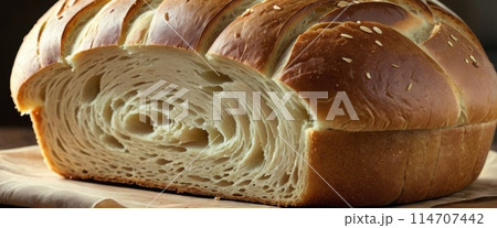 Freshly Baked Challah Bread 114707442