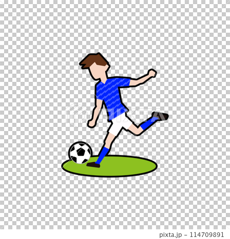 シュートモーションやセンタリング、フリーキック、コーナーキックをしようとしているサッカー選手01_サ シュートモーションやセンタリング、フリーキック、コーナーキックをしようとしているサッカー選手01_サ 114709891