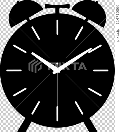 Alarm clock icon, black dial Alarm clock icon, black dial 114710066