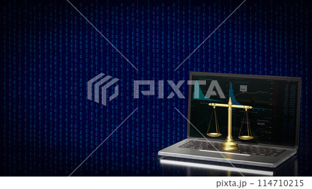 The libra on notebook for law concept 3d rendering. The libra on notebook for law concept 3d rendering. 114710215