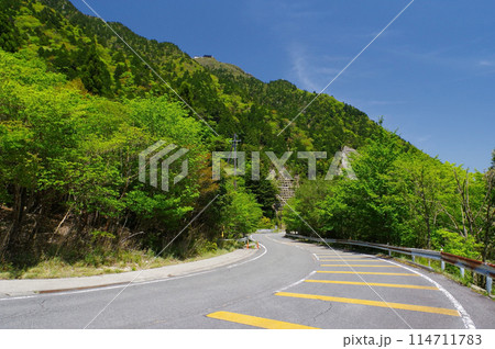 新緑の鈴鹿スカイライン《武平峠近くのヘアピンカーブ》 新緑の鈴鹿スカイライン《武平峠近くのヘアピンカーブ》 114711783