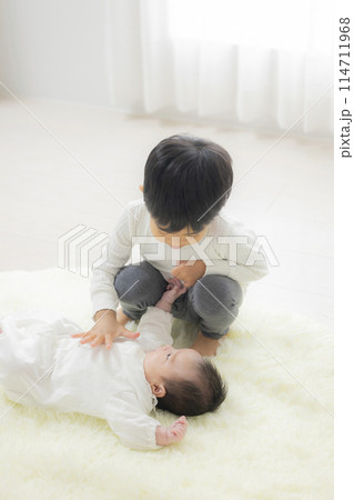 赤ちゃんとお兄ちゃん 114711968