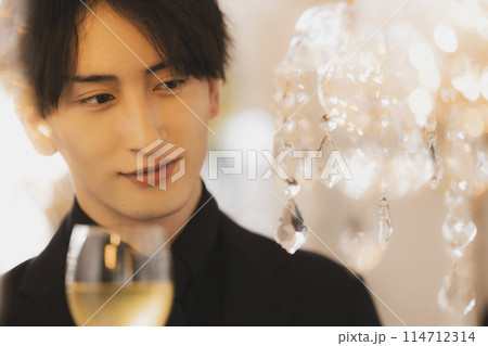 黒いスーツの男性 黒いスーツの男性 114712314