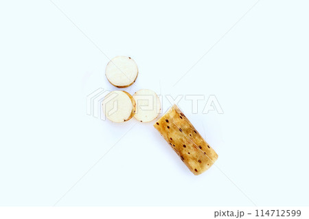 Fresh nagaimo on white background. Fresh nagaimo on white background. 114712599
