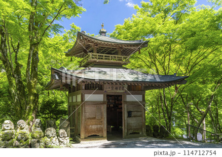 新緑の京都　愛宕念仏寺　ふれ愛観音堂 114712754