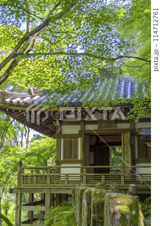 新緑の京都 愛宕念仏寺 地蔵堂 新緑の京都 愛宕念仏寺 地蔵堂 114712761