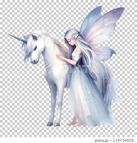 3D fairy with unicorn 114714029