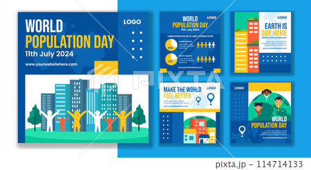 Population Day Social Media Post Flat Cartoon Hand Drawn Templates Background Illustration Population Day Social Media Post Flat Cartoon Hand Drawn Templates Background Illustration 114714133