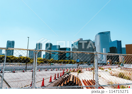 東京 工事が続く環状第2号線築地周辺 2024.05 c-4 シアン色 東京 工事が続く環状第2号線築地周辺 2024.05 c-4 シアン色 114715271