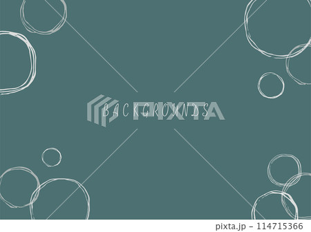 筆で描いた円形の和風アブストラクト背景 114715366