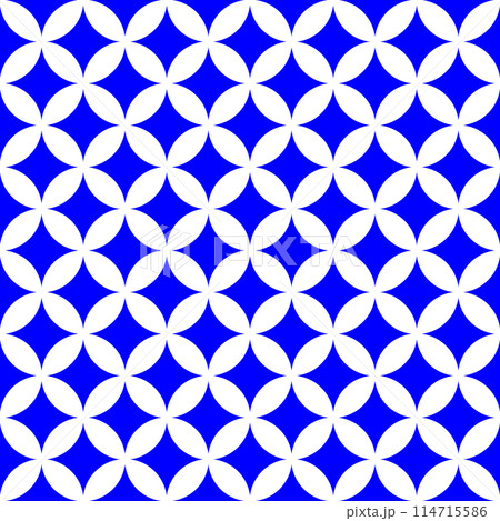 七宝模様 - 青色 - 1:1　　 114715586