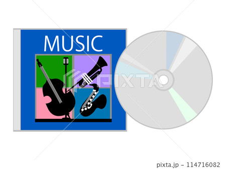 音楽CDのイラスト 音楽CDのイラスト 114716082