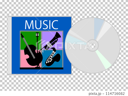 音楽CDのイラスト 音楽CDのイラスト 114716082