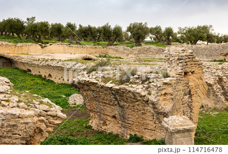Cisterns Ain El Hammam in archeological site of Dougga in north-west Tunisia Cisterns Ain El Hammam in archeological site of Dougga in north-west Tunisia 114716478