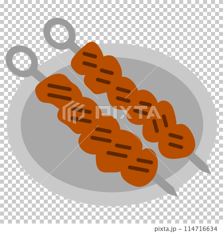 Icon illustration of Ukrainian dish shashlik 114716634