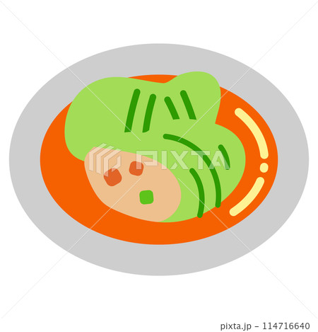 ウクライナ料理ゴローブツィのアイコンイラスト ウクライナ料理ゴローブツィのアイコンイラスト 114716640