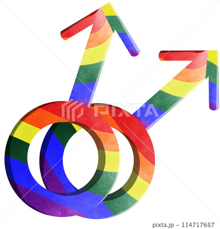 Pride month and a symbol of men loving each other 114717687