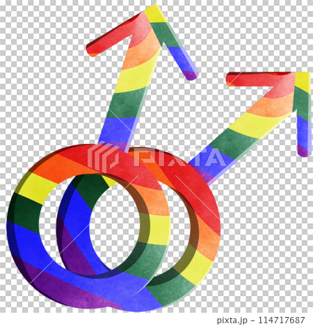 Pride month and a symbol of men loving each other 114717687