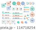 ナンバー付きの見出しセット 114718254