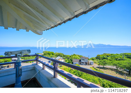 初夏の竹崎城址展望台から見た景色　佐賀県太良町 114718297