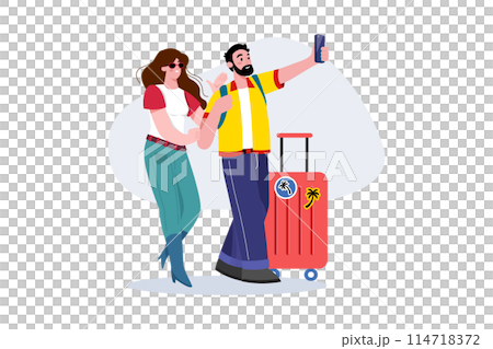 Traveling People Illustration concept on a white background 114718372