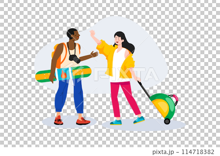 Traveling People Illustration concept on a white background 114718382