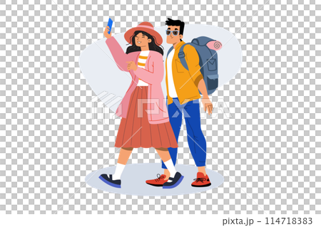 Traveling People Illustration concept on a white background 114718383