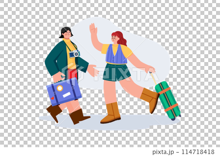 Traveling People Illustration concept on a white background 114718418