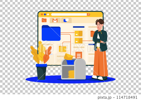 Email service allows organization and management of messages. Email service allows organization and management of messages. 114718491
