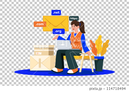 Email service offers customizable domains for businesses. 114718494