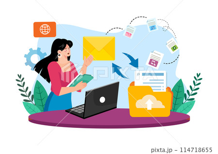 Email service providers offer large storage capacity for email data. 114718655