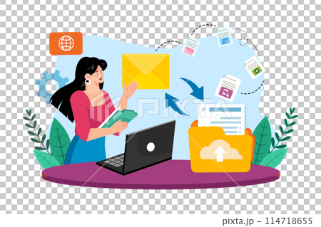 Email service providers offer large storage capacity for email data. 114718655