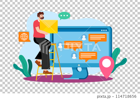Email threading organizes related messages into conversational threads. 114718656