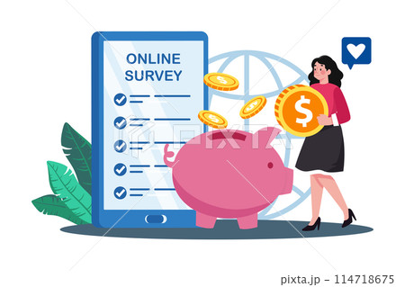 Online surveys offer cost-effective data collection. 114718675