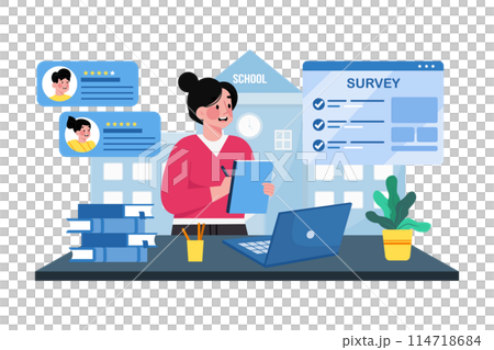 Educational institutions obtain student feedback. 114718684